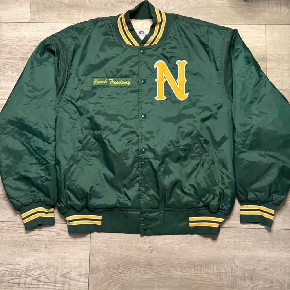 Vintage Green and yellow N‎ varsity jacket